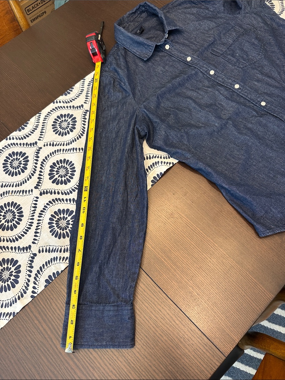 JCrew Women's Indigo Button-Up Shirt - Classic Casual size L - Picture 3 of 5